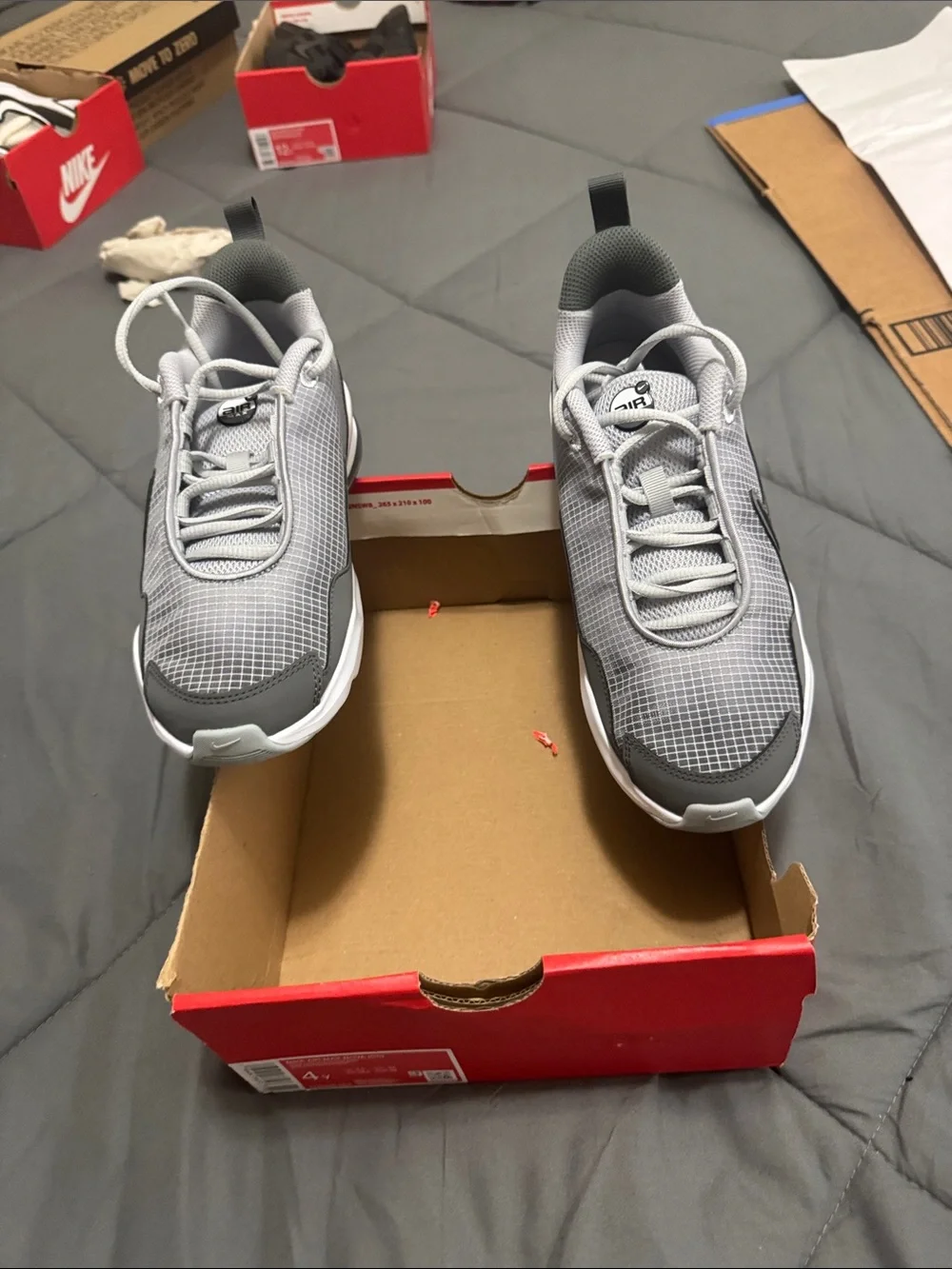 Kids Air Max Nova Gray Athletic Sneakers - Lightweight Comfort